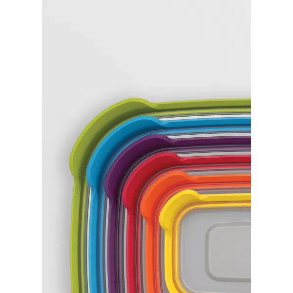 imageJoseph Joseph Nest Plastic Food Storage Containers Set with Lids Airtight Microwave Safe 12Piece Multicolor12Piece