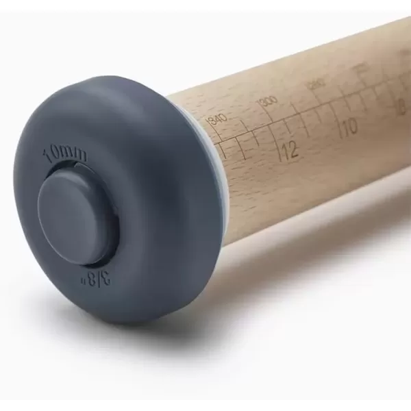 imageJoseph Joseph PrecisionPin Baking Adjustable Rolling Pin  Consistent and Even Dough Thickness for Perfect Baking Results MulticolorPastel