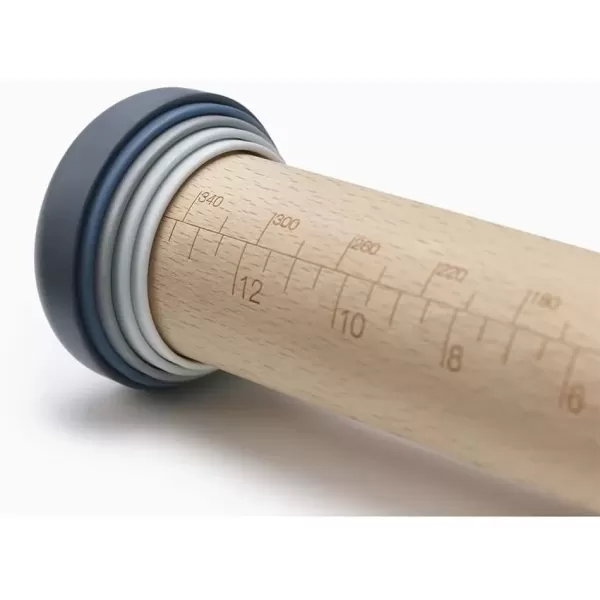 imageJoseph Joseph PrecisionPin Baking Adjustable Rolling Pin  Consistent and Even Dough Thickness for Perfect Baking Results MulticolorPastel