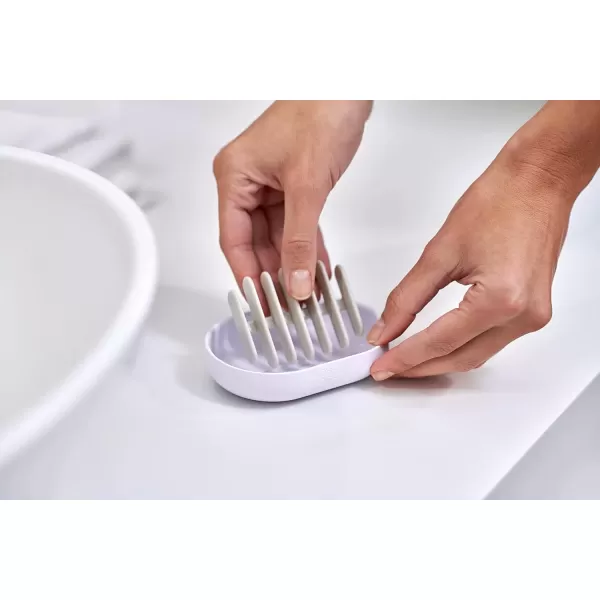 imageJoseph Joseph QuickDrain Soap Dish Holder Soap Cup Tray Stand for Bathroom ampamp Kitchen White One Size