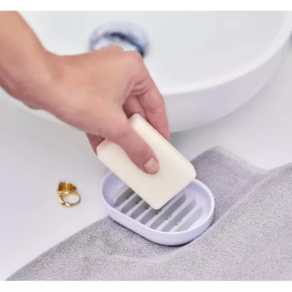 imageJoseph Joseph QuickDrain Soap Dish Holder Soap Cup Tray Stand for Bathroom ampamp Kitchen White One Size