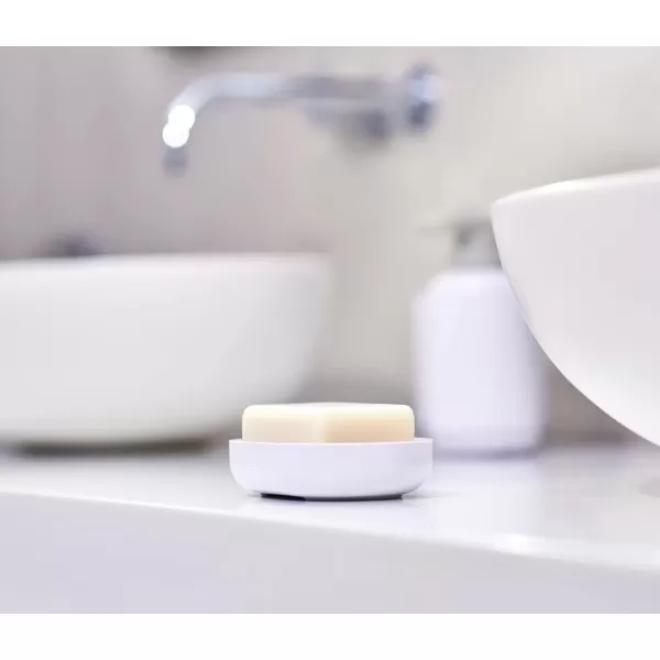 imageJoseph Joseph QuickDrain Soap Dish Holder Soap Cup Tray Stand for Bathroom ampamp Kitchen White One Size