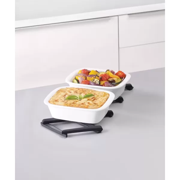imageJoseph Joseph Stretch Folding Silicone Trivet for Hot Pot and Pan Expanding non slip stand heat resistant mat for Kitchen Countertop  Black