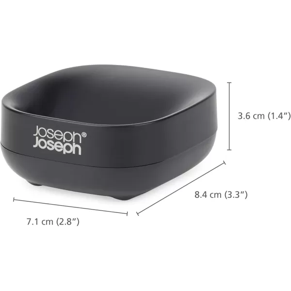 imageJoseph Joseph 70511 Slim Compact Soap Dish with Drain Gray 71 x 36 x 84 cmBlack