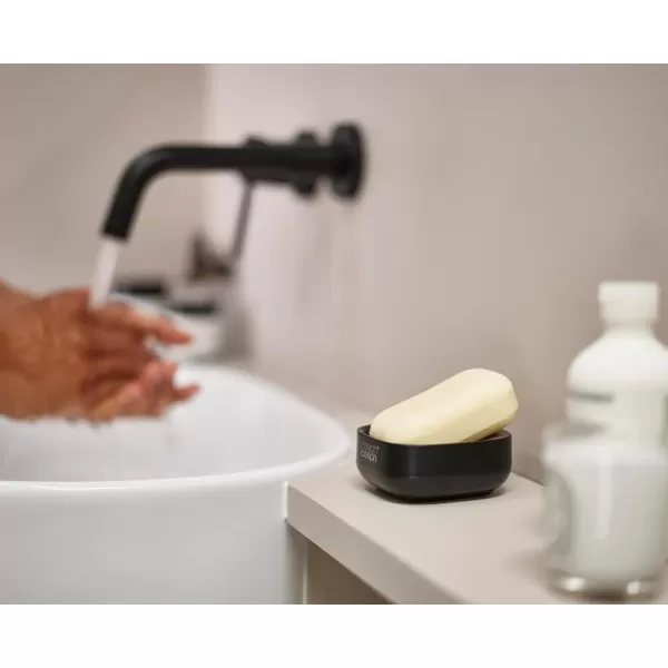 imageJoseph Joseph 70511 Slim Compact Soap Dish with Drain Gray 71 x 36 x 84 cmBlack
