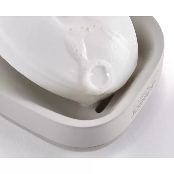 imageJoseph Joseph 70511 Slim Compact Soap Dish with Drain Gray 71 x 36 x 84 cmEcru