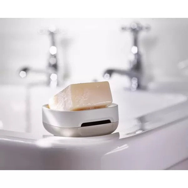 imageJoseph Joseph 70511 Slim Compact Soap Dish with Drain Gray 71 x 36 x 84 cmEcru