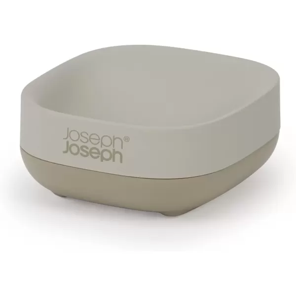 imageJoseph Joseph 70511 Slim Compact Soap Dish with Drain Gray 71 x 36 x 84 cmEcru