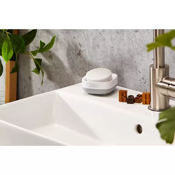 imageJoseph Joseph 70511 Slim Compact Soap Dish with Drain Gray 71 x 36 x 84 cmGreyWhite