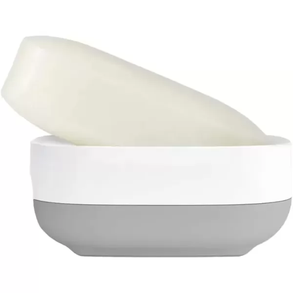 imageJoseph Joseph 70511 Slim Compact Soap Dish with Drain Gray 71 x 36 x 84 cmGreyWhite