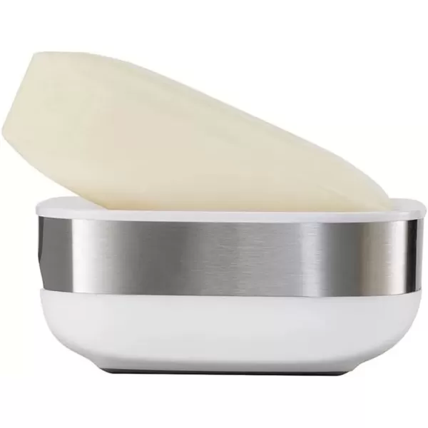 imageJoseph Joseph 70511 Slim Compact Soap Dish with Drain Gray 71 x 36 x 84 cmStainless Steel