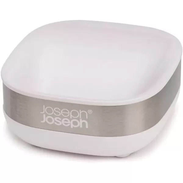 imageJoseph Joseph 70511 Slim Compact Soap Dish with Drain Gray 71 x 36 x 84 cmStainless Steel