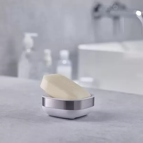 imageJoseph Joseph 70511 Slim Compact Soap Dish with Drain Gray 71 x 36 x 84 cmStainless Steel