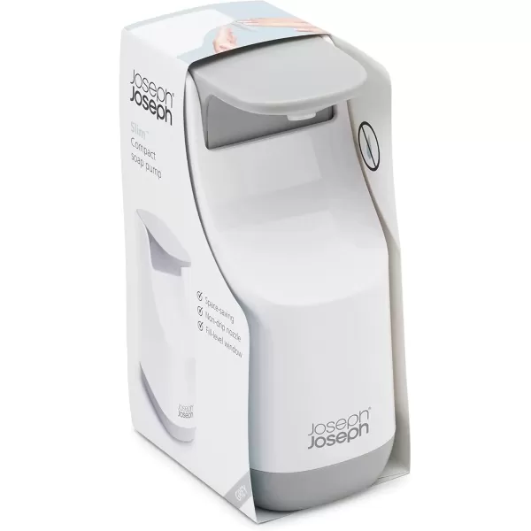 imageJoseph Joseph 70512 Slim Compact Soap Dispenser with NonDrip Nozzle GrayGreyWhite
