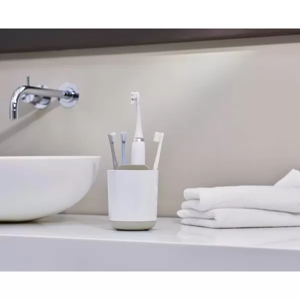 imageJoseph Joseph Duo Detachable Toothbrush Holder Compatile with Manual and Electric Toothbrushes Bathroom Organizer White LargeWhite