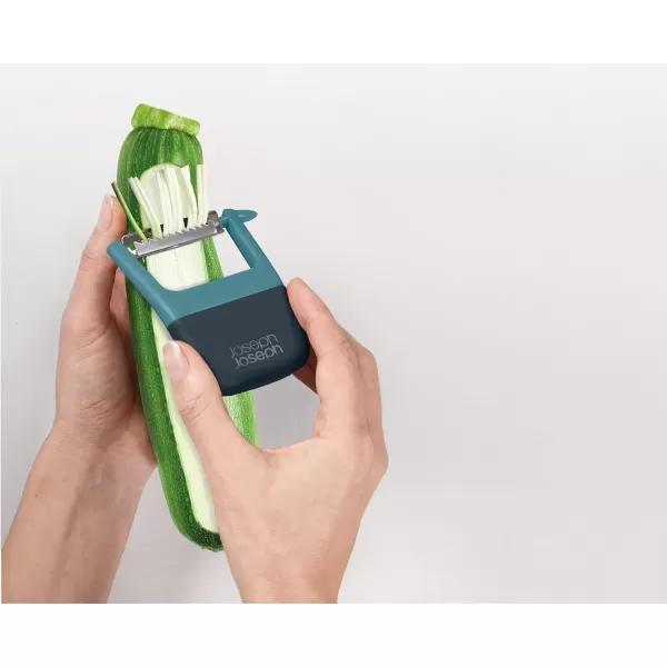 imageJoseph Joseph Duo EasyGrip Julienne Peeler Vegetable Kitchen Peeler and PotatoEye Remover Dark Opal