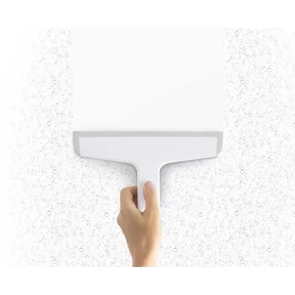 imageJoseph Joseph Duo Slimline Shower Squeegee with SuctionCup Holder Shower Window Cleaner White