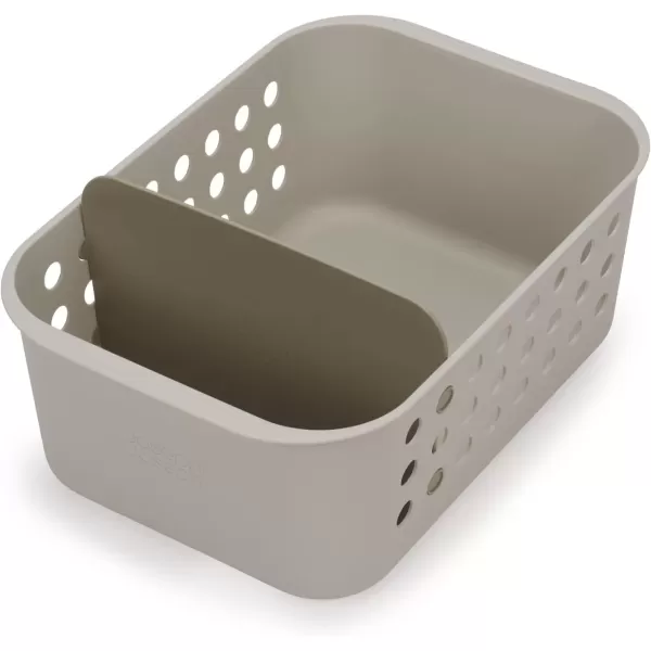 imageJoseph Joseph EasyStore  Slimline Bathroom essentials Storage Basket Organiser with moveable pot and divider EcruLarge