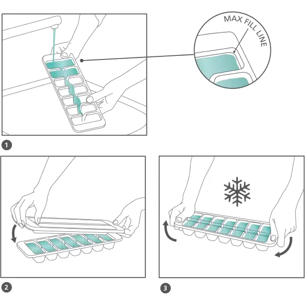 imageJoseph Joseph Flow Easyfill Icecube Tray 2pack1 Count Pack of 1
