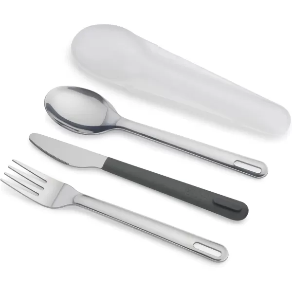 imageJoseph Joseph GoEat Stainlesssteel Travel Cutlery utensil Set  Knife Fork ampamp Spoon Green