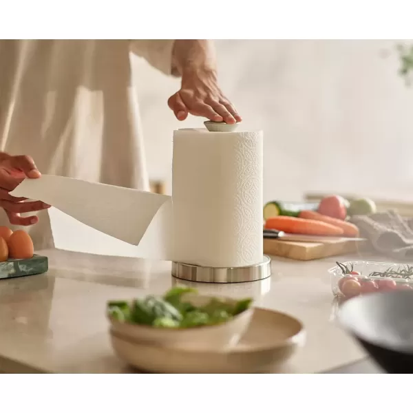imageJoseph Joseph Kitchen Roll Holder Light Stone PaperTowel Holder Nonslip Base Suitable for Standard Rolls up to 24 cm 9 inches 851688Light Stone