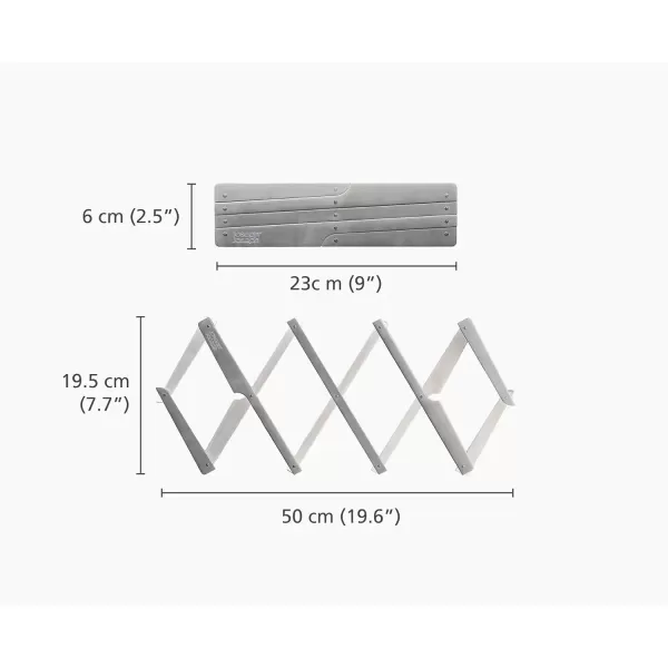 imageJoseph Joseph Space Folding Expandable Trivet for Hot Pots and Pans Expanding Nonslip Stand Heat Resistant mat for Kitchen Counter  Stainless Steel