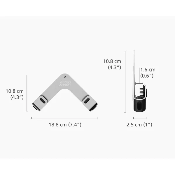 imageJoseph Joseph Space Set of 2 Pot and Pan Lid Holders Self Adhesive Wall Mount Storage Organizer Suitable for Lids up to 11 in 3M VHB Tape and Screws Included Stainless Steel