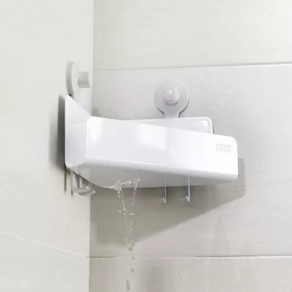 imageJoseph Joseph EasyStore Corner Shower Caddy 2 Pack no Mirror White2 pack