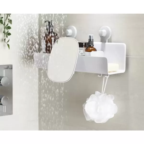 imageJoseph Joseph EasyStore Corner Shower Caddy 2 Pack no Mirror WhiteLarge