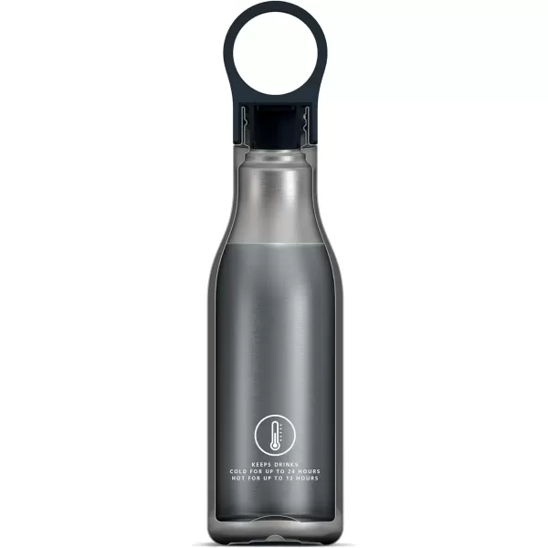 imageJoseph Joseph Loop Vacuum Insulated Water Bottle 500 ml 17 fl oz  BlueAnthracite