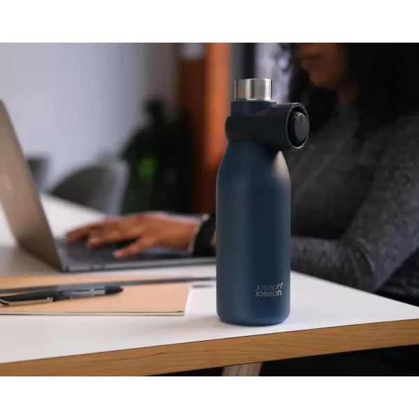 imageJoseph Joseph Loop Vacuum Insulated Water Bottle 500 ml 17 fl oz  BlueBlue