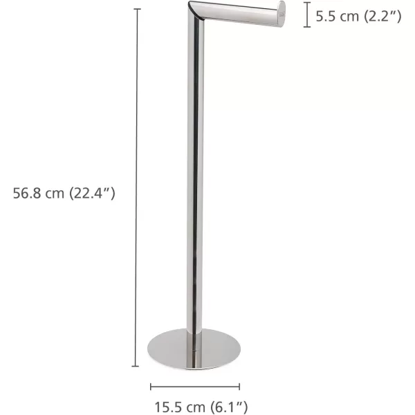 imageJoseph Joseph EasyStore Luxe Stainless Steel Concealed Toilet Paper Holder Stand Storage with Lid Hods up to 3 RollsStand