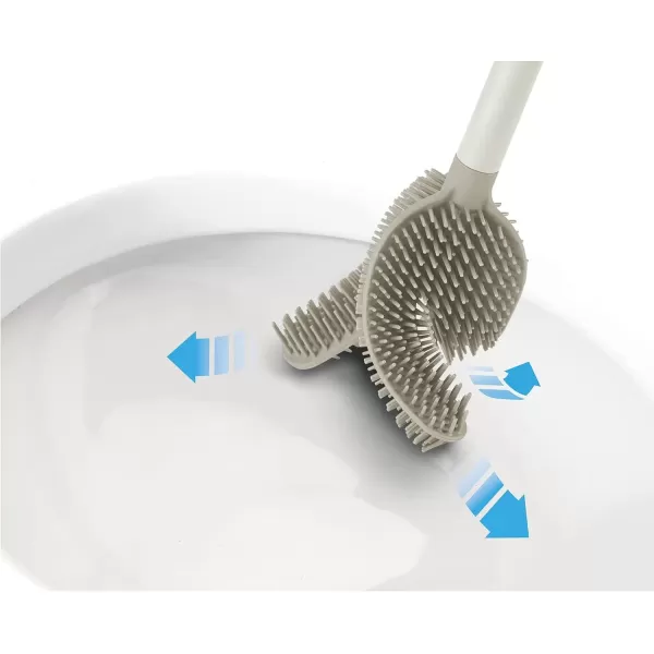 imageJoseph Joseph Flex Lite Steel Toilet Brush WhiteEcru