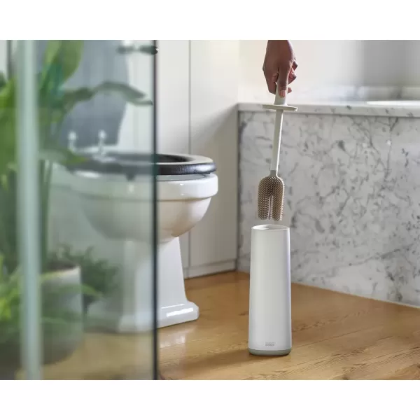 imageJoseph Joseph Flex Lite Steel Toilet Brush WhiteEcru