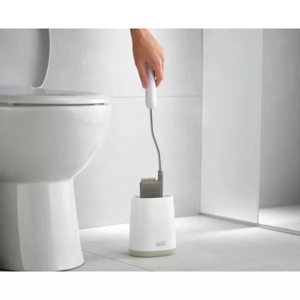 imageJoseph Joseph Flex Lite Steel Toilet Brush WhiteGreyWhite