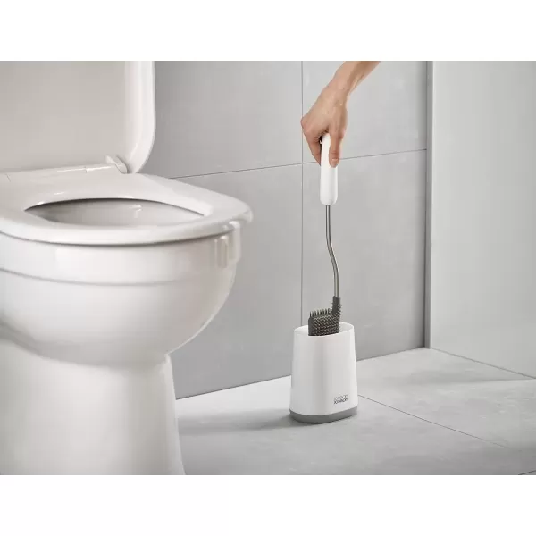 imageJoseph Joseph Flex Lite Steel Toilet Brush WhiteGreyWhite