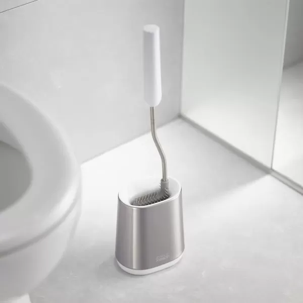 imageJoseph Joseph Flex Lite Steel Toilet Brush WhiteStainless Steel