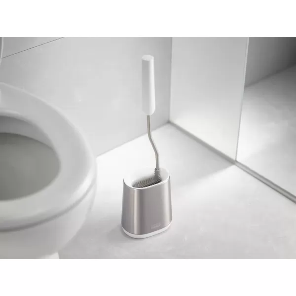 imageJoseph Joseph Flex Lite Steel Toilet Brush WhiteStainless Steel