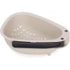 imageJoseph Joseph Droplet Compact Colander with Folding Handles SpaceSaving Design EasyPour Corners for Draining Vegetables Pasta FruitsWhite