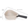 imageJoseph Joseph Droplet Compact Colander with Folding Handles SpaceSaving Design EasyPour Corners for Draining Vegetables Pasta FruitsWhite