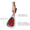 imageJoseph Joseph Droplet Compact Colander with Folding Handles SpaceSaving Design EasyPour Corners for Draining Vegetables Pasta FruitsWhite