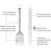 imageJoseph Joseph GrillOut 2piece Stainless Steel BBQ Utensil Set Turner ampamp Tongs Retractable Hfor compact storage Easyclean2 piece