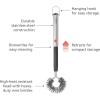 imageJoseph Joseph GrillOut Stainless Steel BBQ Tongs Precision Grip Retractable for Compact Storage EasycleanCleaning Brush