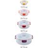 imageJoseph Joseph Nest Lock 8piece Plastic BPA Free Food Storage Container Set with Lockable Airtight Leakproof Lids  RedBlue