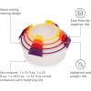 imageJoseph Joseph Nest Lock 8piece Plastic BPA Free Food Storage Container Set with Lockable Airtight Leakproof Lids  RedBlue