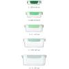 imageJoseph Joseph Nest Lock 8piece Plastic BPA Free Food Storage Container Set with Lockable Airtight Leakproof Lids  RedGreen