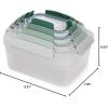 imageJoseph Joseph Nest Lock 8piece Plastic BPA Free Food Storage Container Set with Lockable Airtight Leakproof Lids  RedGreen