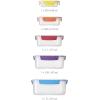 imageJoseph Joseph Nest Lock 8piece Plastic BPA Free Food Storage Container Set with Lockable Airtight Leakproof Lids  RedMultiColor