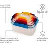 imageJoseph Joseph Nest Lock 8piece Plastic BPA Free Food Storage Container Set with Lockable Airtight Leakproof Lids  RedMultiColor