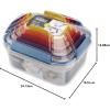 imageJoseph Joseph Nest Lock 8piece Plastic BPA Free Food Storage Container Set with Lockable Airtight Leakproof Lids  RedMultiColor